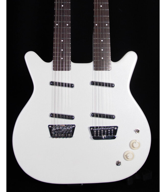 Danelectro 6/12 Doubleneck, White Pearl