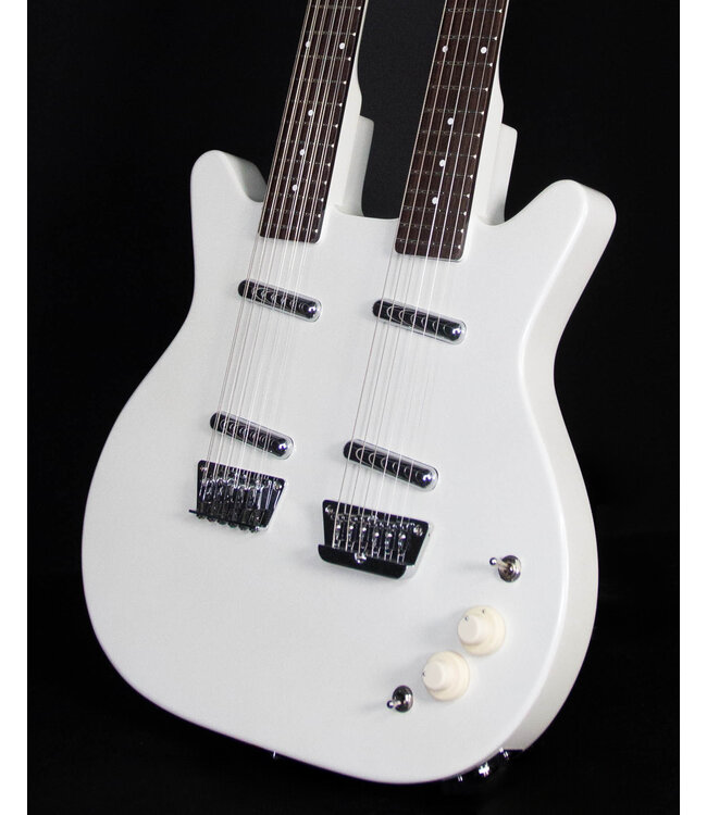 Danelectro 6/12 Doubleneck, White Pearl