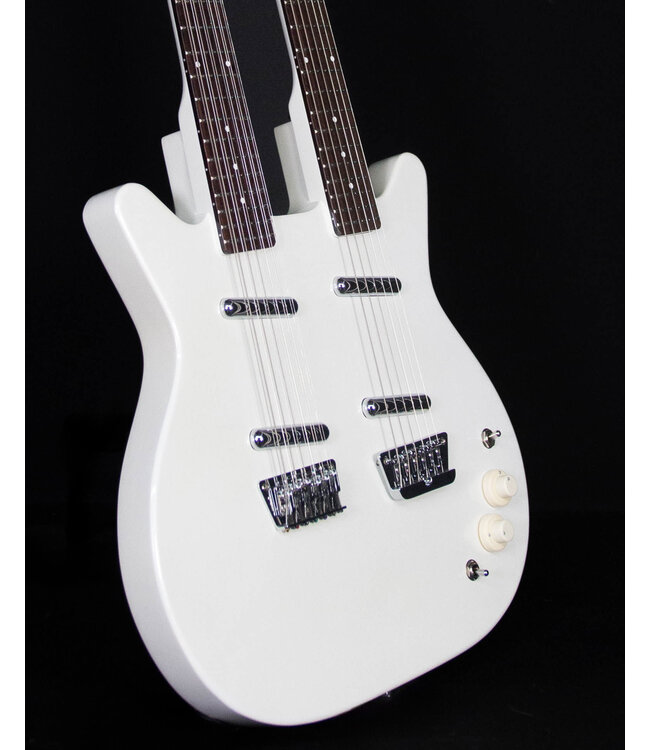 Danelectro 6/12 Doubleneck, White Pearl