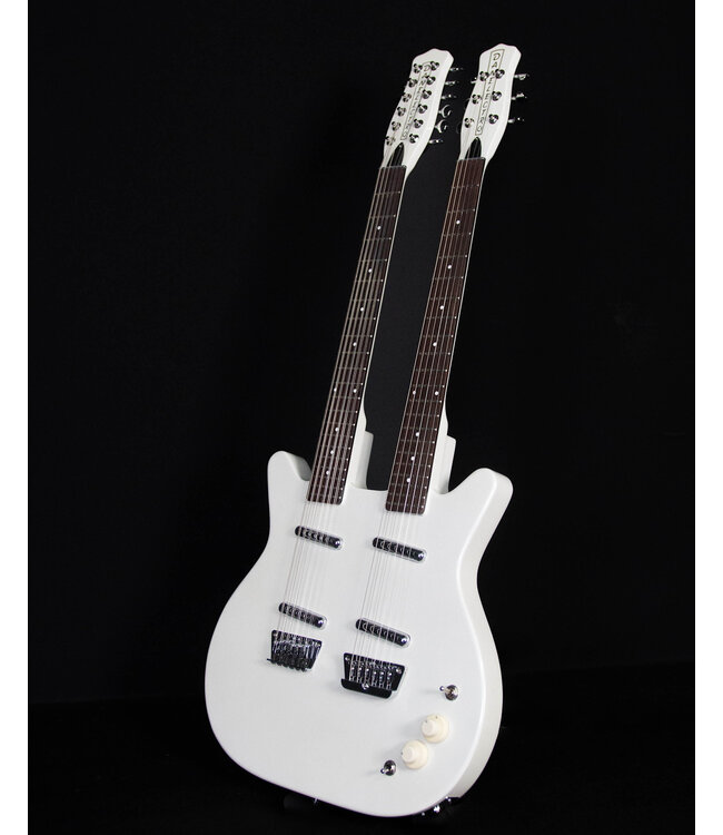 Danelectro 6/12 Doubleneck, White Pearl