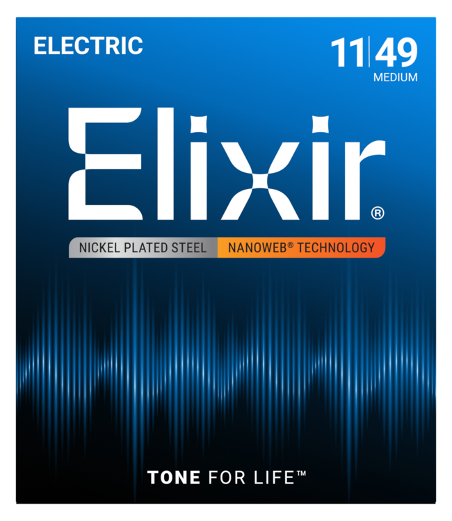 Eilxir Nanoweb Electric Guitar Strings, Medium 11-49