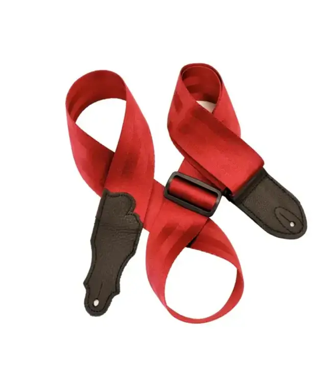 Franklin 2" Aviator Seat Belt Guitar Strap, Red