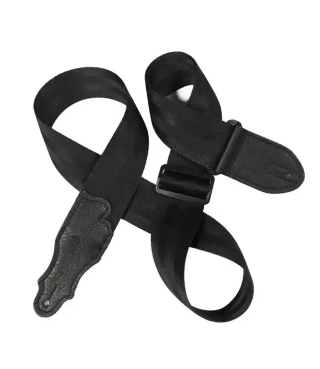 Franklin 2" Aviator Seat Belt Guitar Strap, Black