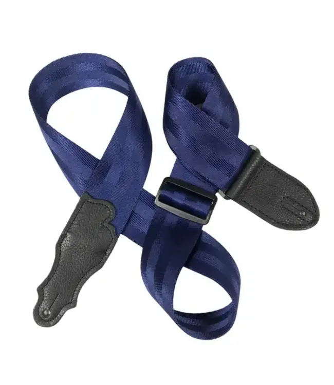 Franklin 2" Aviator Seat Belt Guitar Strap, Blue