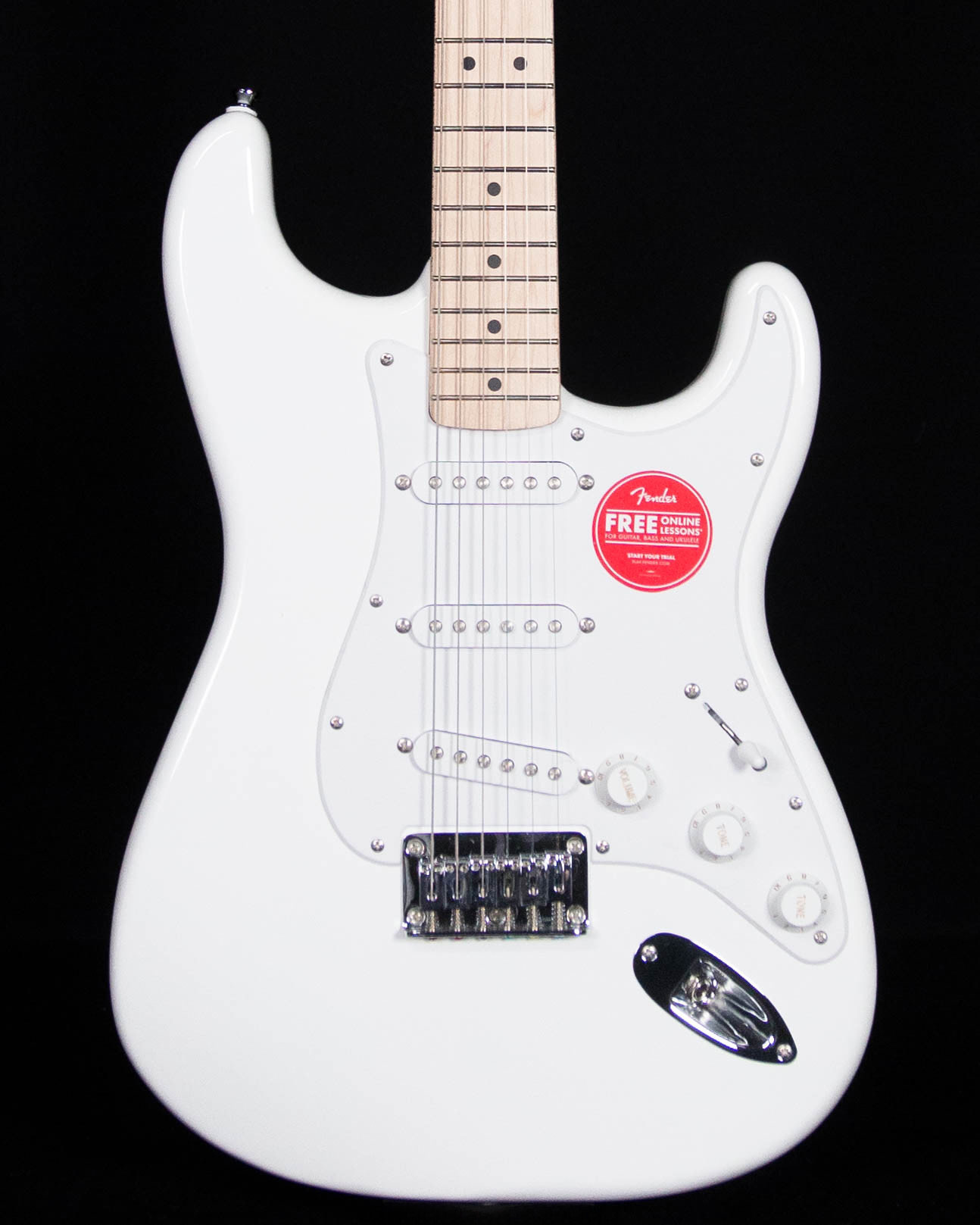 Squier Sonic Stratocaster HT, Maple FB, Arctic White - Sims Music