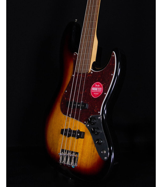 Squier Classic Vibe '60s Jazz Bass Fretless, Laurel FB, 3-Color Sunburst