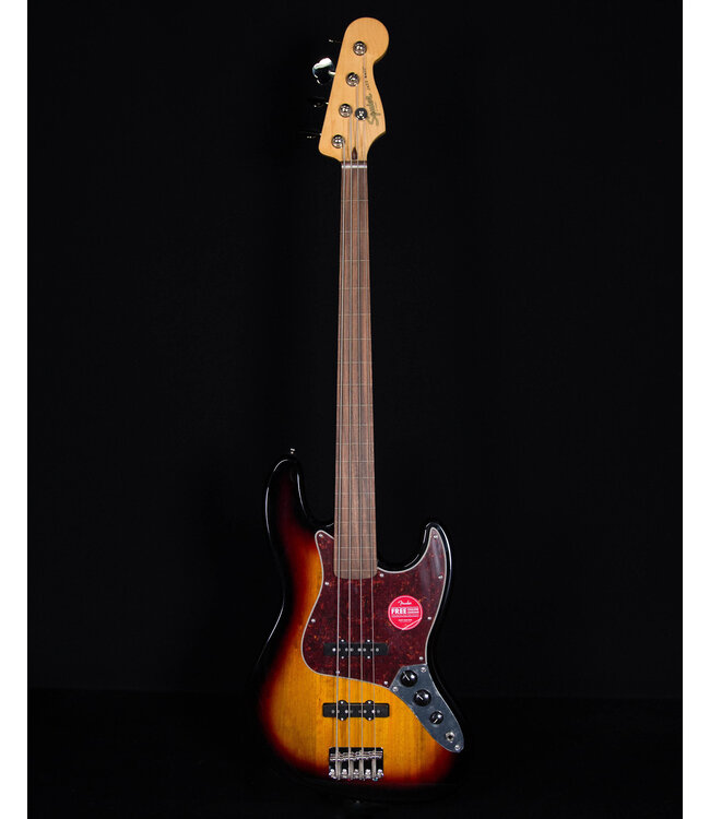 Squier Classic Vibe '60s Jazz Bass Fretless, Laurel FB, 3-Color Sunburst