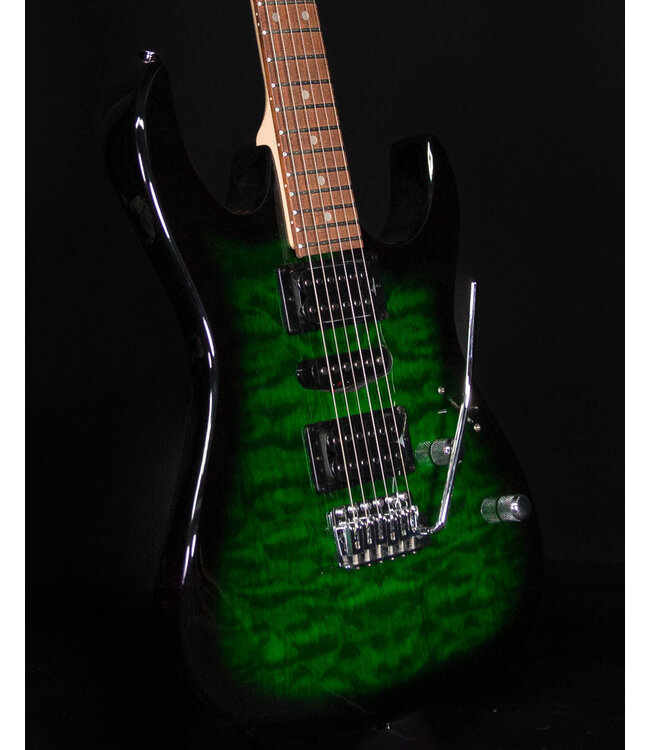 Ibanez GRX70QA, Transparent Emerald Burst