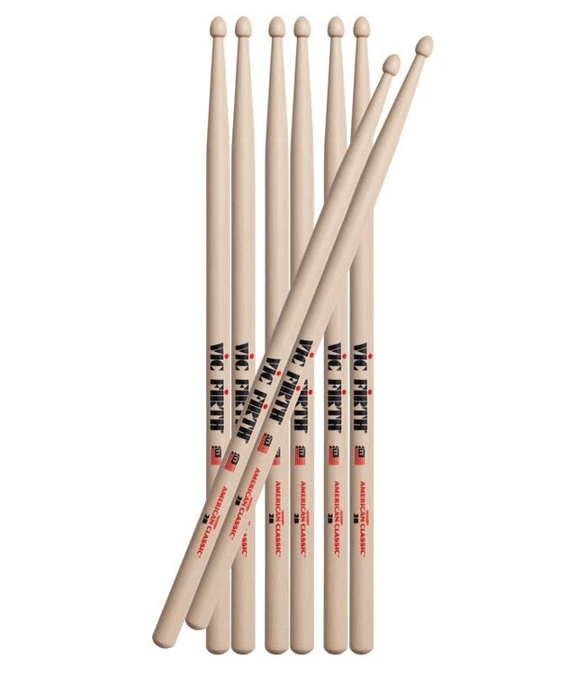 Vic Firth American Classic 2B Value Pack, 4 Pair