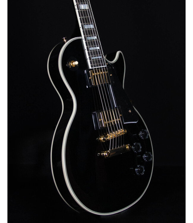Epiphone Inspired by Gibson Les Paul Custom, Ebony (Hard Case Included)