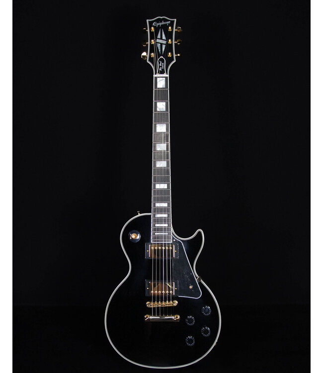 Epiphone Inspired by Gibson Les Paul Custom, Ebony (Hard Case Included)