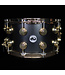 DW 14" x 8" Collectors Series Black Nickel Over Brass Snare, Gold Hardware