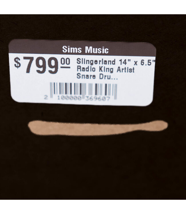 Slingerland 14" x 6.5" Radio King Artist Snare Drum, Black Diamond Pearl