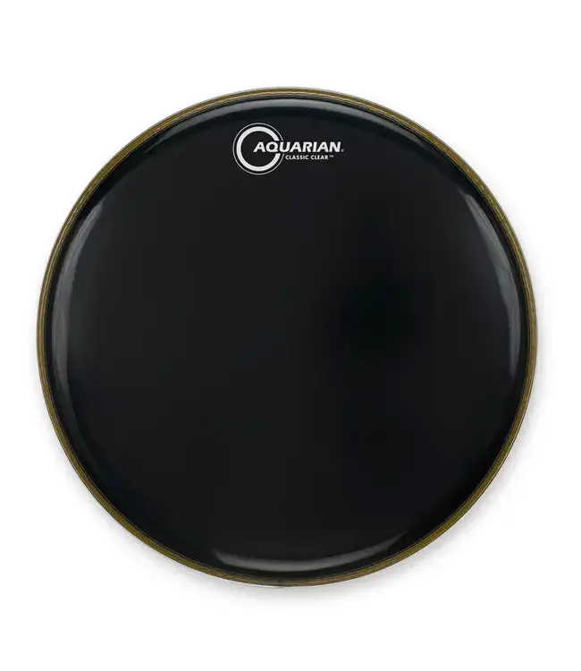 Aquarian 16" Classic Clear Bass Drum Head, Black
