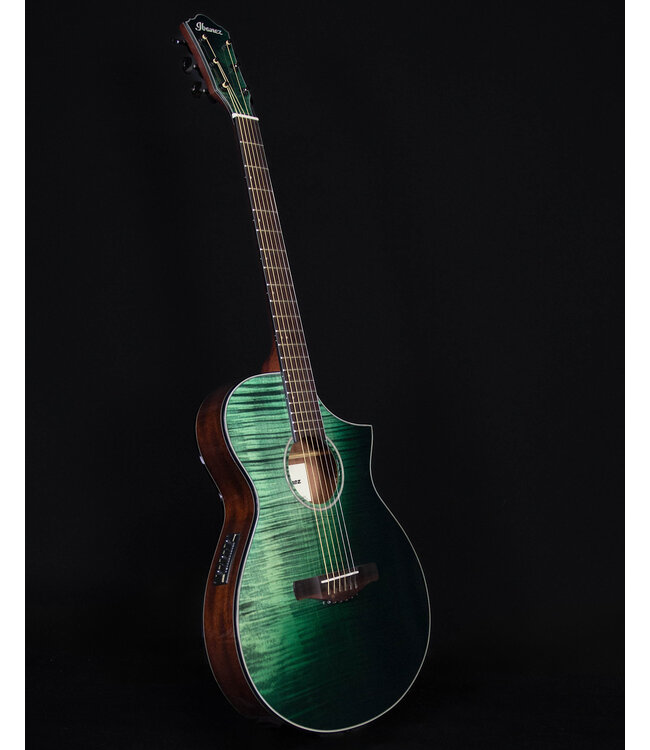 Ibanez AEWC32FMGSF Acoustic Electric, Dark Green Sunset Fade High Gloss