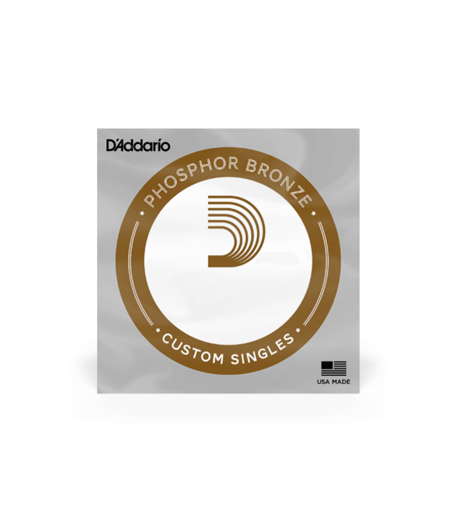 D'Addario PB026 Phosphor Bronze Wound Acoustic Guitar Single String, .026