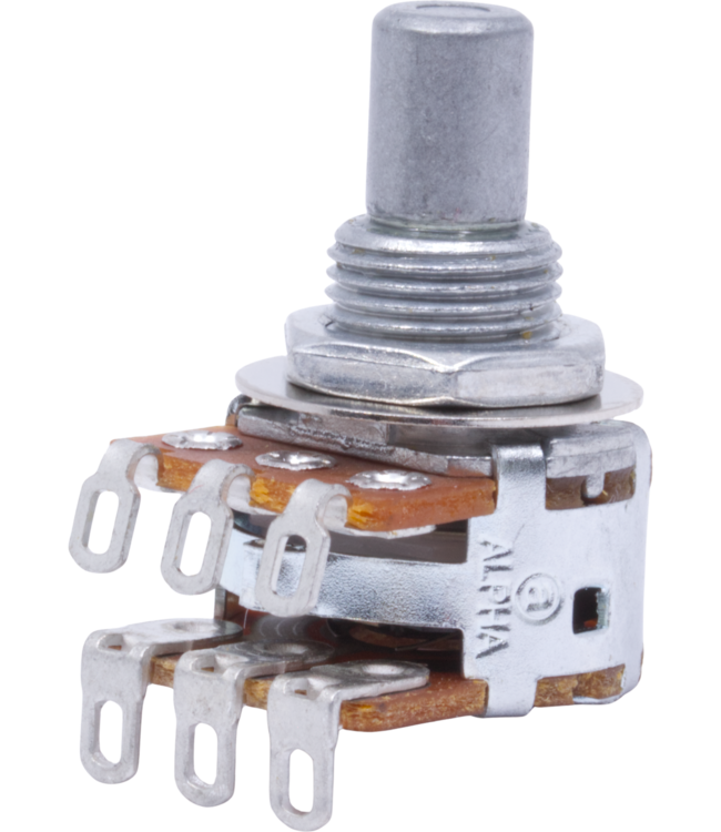 Fender Alpha 250k Blend Pot, MN Taper Solid Shaft