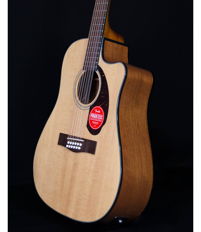 Fender CD-140SCE 12-String, Walnut FB, Natural with Case