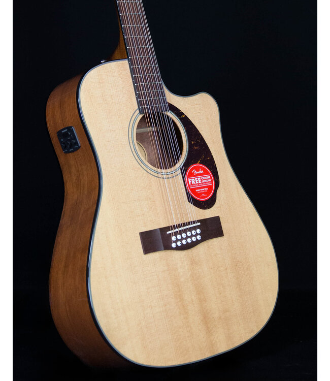 Fender CD-140SCE 12-String, Walnut Fingerboard, Natural with Case