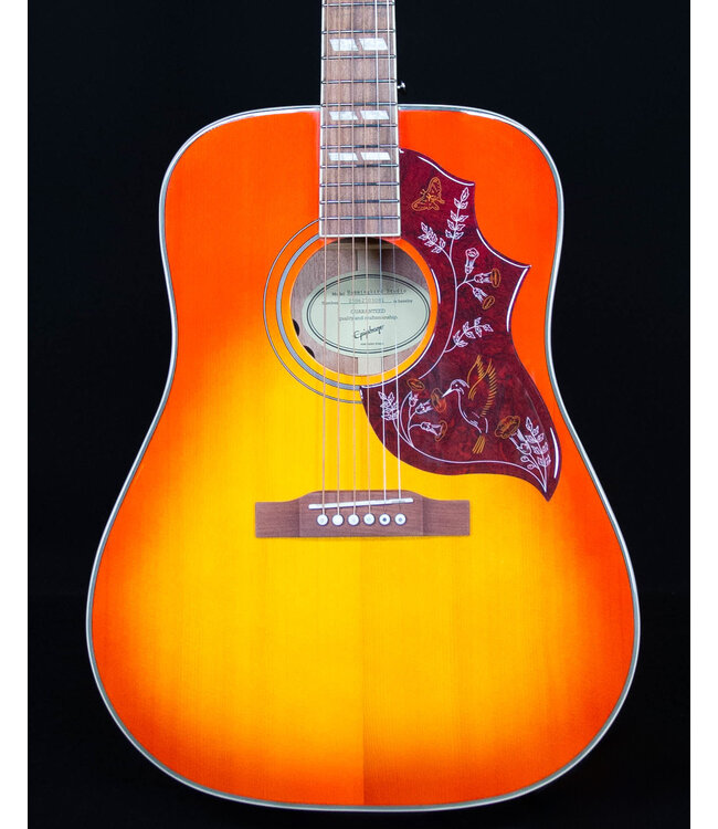 Epiphone Hummingbird Studio Acoustic, Solid Top, Faded Cherry
