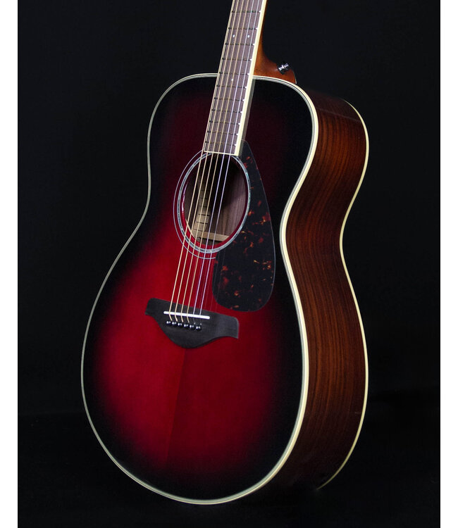 Yamaha FS830 Small Body Acoustic, Solid Top, Mahogany FB, Dusk Sun Red