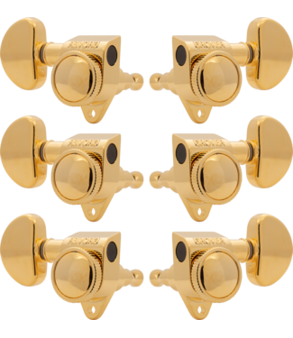 Grover Grover Rotomatic Roto-Grip locking Tuners, 3 per side - Gold