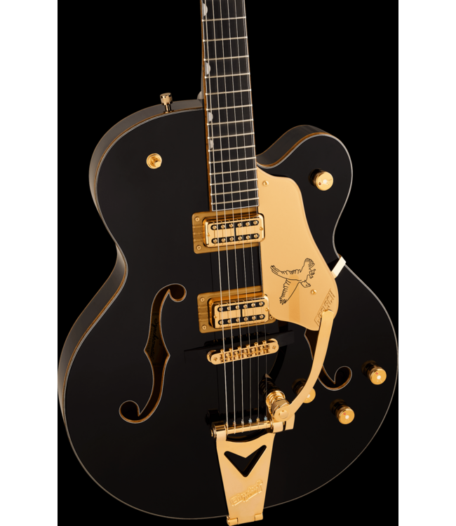 Gretsch Synchromatic Falcon Hollow Body Single-Cut with Bigsby, Ebony FB, Black