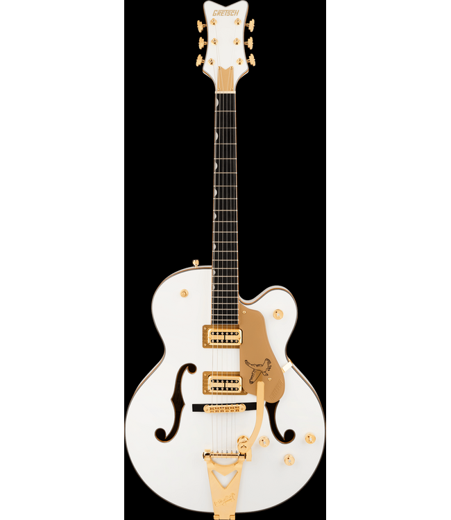 Gretsch Synchromatic Falcon Hollow Body Single-Cut with Bigsby, Ebony FB, Snowcrest White
