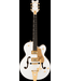 Gretsch Synchromatic Falcon Hollow Body Single-Cut with Bigsby, Ebony FB, Snowcrest White
