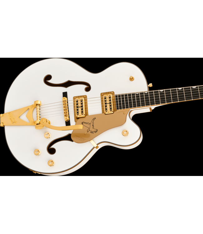 Gretsch Synchromatic Falcon Hollow Body Single-Cut with Bigsby, Ebony FB, Snowcrest White