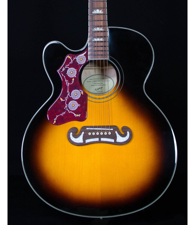 Epiphone J-200 EC Studio, Vintage Sunburst  (Left-handed)