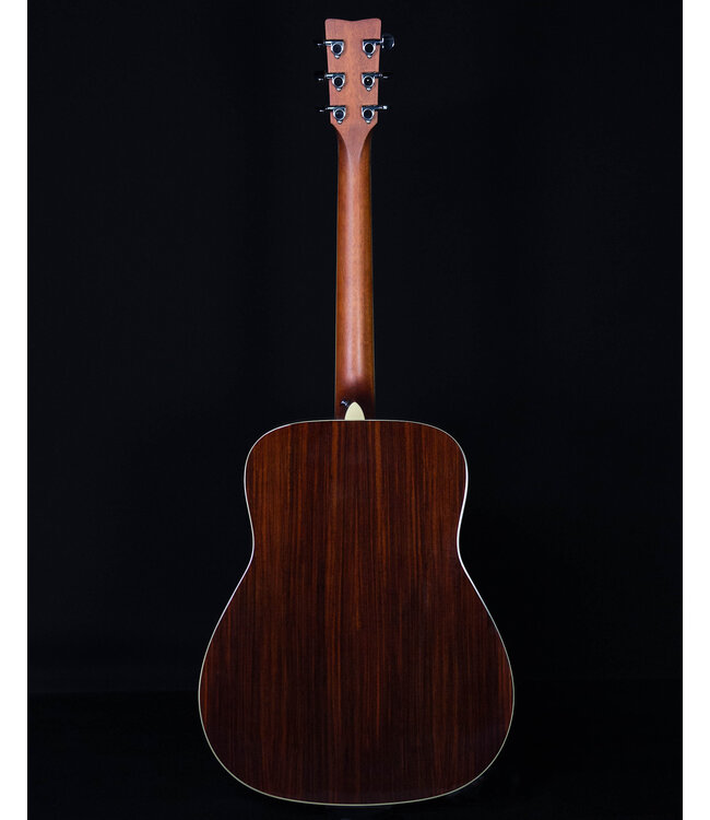 Yamaha FG830 Solid Top Acoustic, Rosewood Back and Sides, Tobacco Brown Sunburst