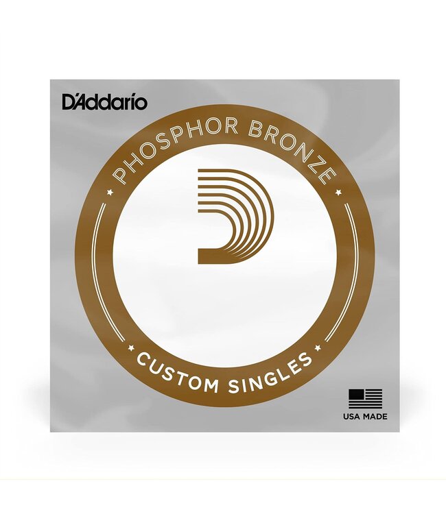 D'Addario PB024 Phosphor Bronze Wound Acoustic Guitar Single String, .024