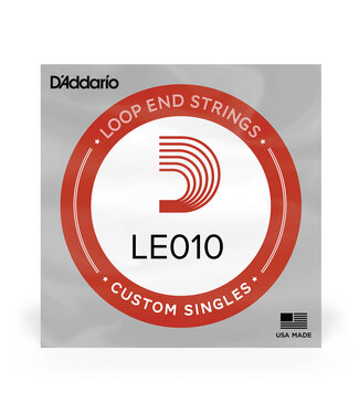 D'Addario D'Addario LE010 Plain Steel Loop End Single String, .010