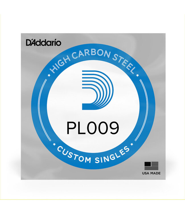 D'Addario PL009 Plain Steel Guitar Single String, .009
