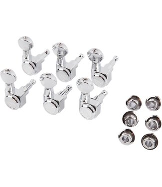 Fender Fender Locking Tuners with Vintage-Style Buttons, Polished Chrome