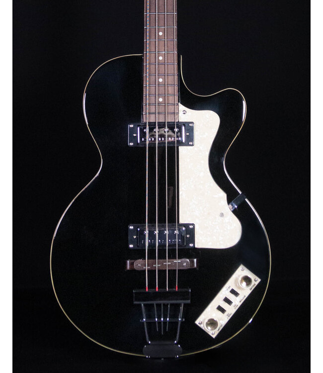 Hofner Ignition PRO Club 4-String Bass, Transparent Black, Teacup knobs