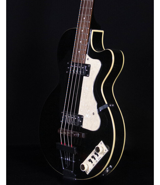 Hofner Ignition PRO Club 4-String Bass, Transparent Black, Teacup knobs