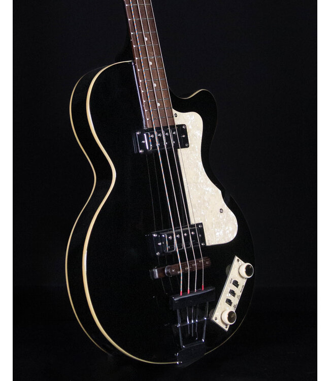 Hofner Ignition PRO Club 4-String Bass, Transparent Black, Teacup knobs