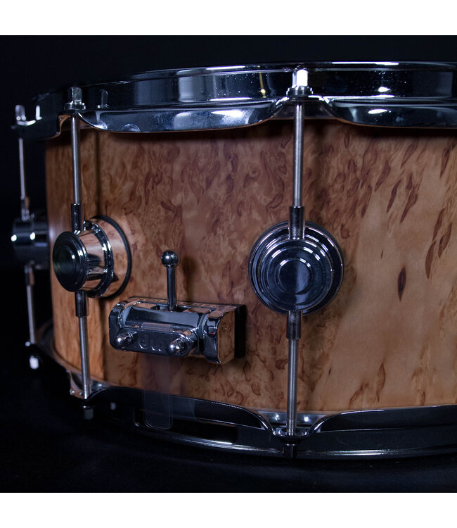 DW 14" x 6.5" Collector's Series Snare Drum, Vertical Kurillian Birch Exotic, Hard Satin