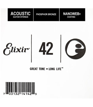 Elixir Elixir Nanoweb Single .42 Phosphor Bronze Wound String