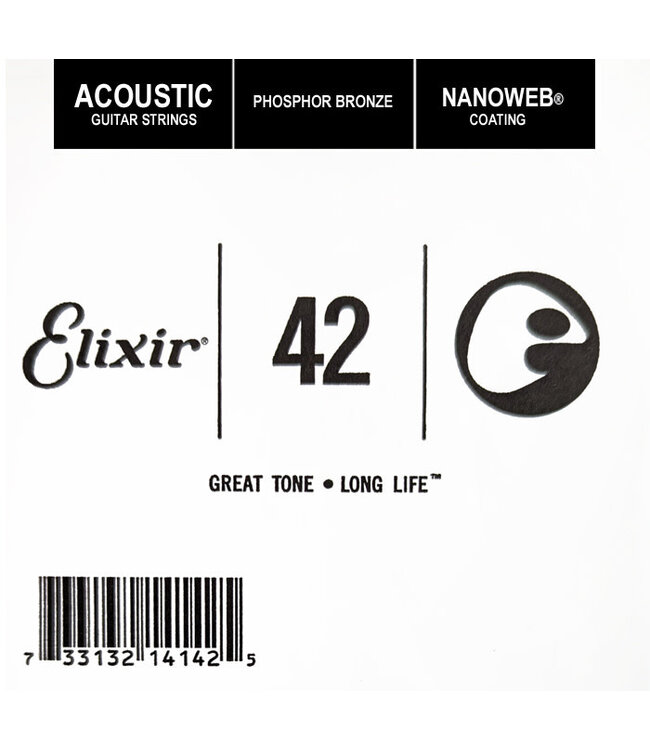 Elixir Nanoweb Single .42 Phosphor Bronze Wound String