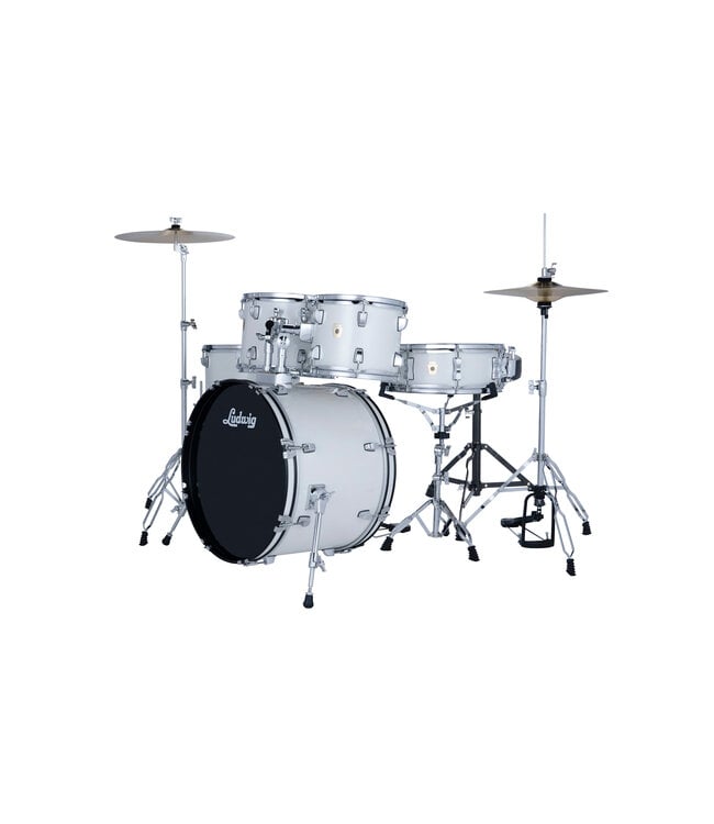 Ludwig Accent Fuse 5 Piece Shell Pack, 20" Kick - Snow Dust