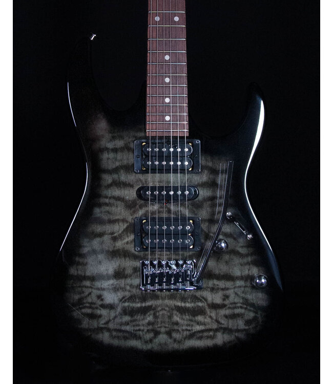 Ibanez GRX70QA, Transparent Black Sunburst