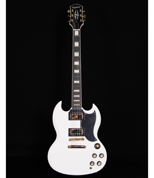 Epiphone SG Custom, Alpine White (Premium Gig Bag Included)