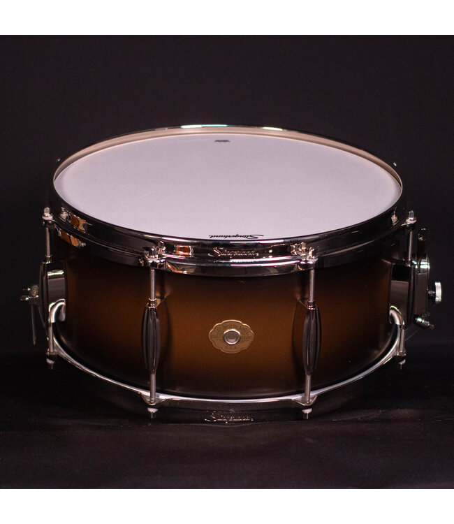 Slingerland 14" x 6.5" Radio King Artist Snare Drum, Black & Gold Lacquer