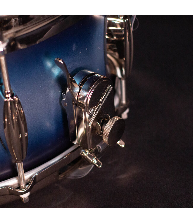 Slingerland 14" x 6.5" Radio King Artist Snare Drum, Blue and Silver Lacquer