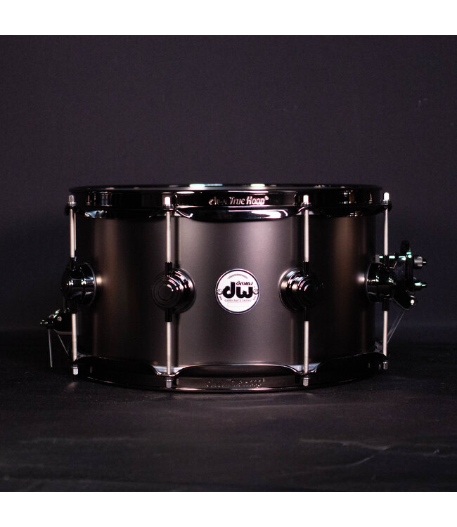DW 13" x 7" Collector's Series Satin Black Nickel over Brass Snare Drum, Black Nickel Hardware