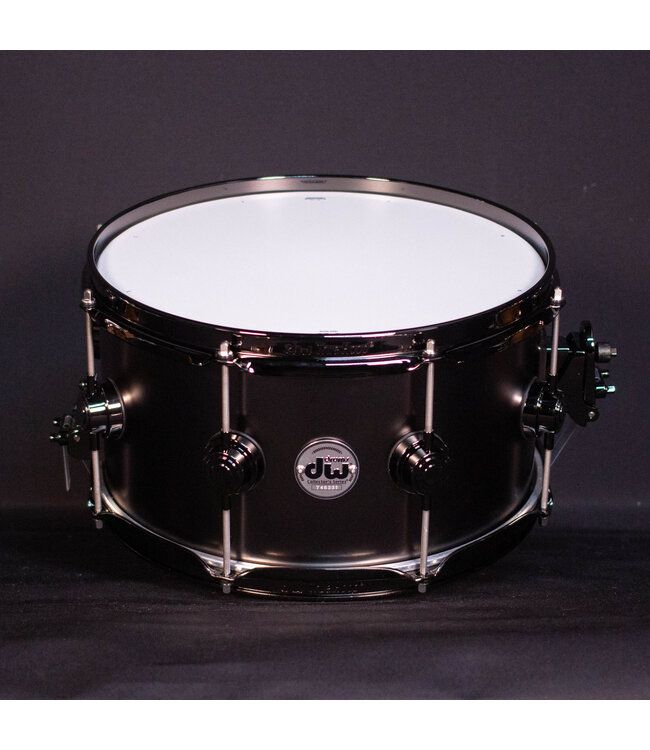 DW 13" x 7" Collector's Series Satin Black Nickel over Brass Snare Drum, Black Nickel Hardware