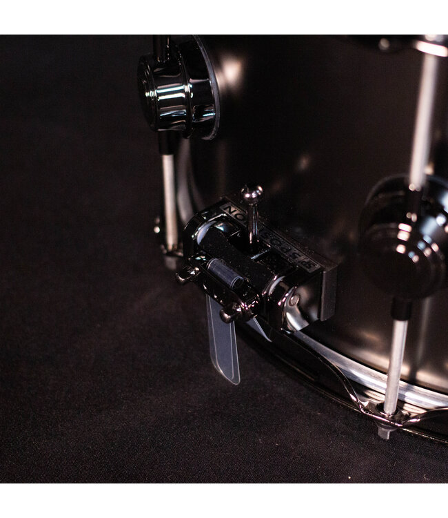 DW 13" x 7" Collector's Series Satin Black Nickel over Brass Snare Drum, Black Nickel Hardware